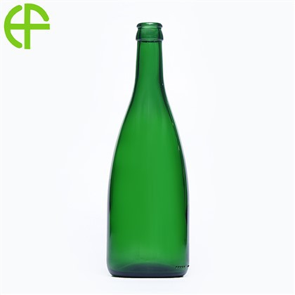 بطری شیشه ای آبجو 600 میلی لیتری سبز تیره Auchan